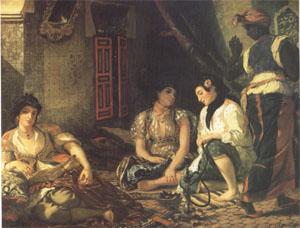 Eugene Delacroix Algerian Women in Their Appartments (mk05) oil painting image
